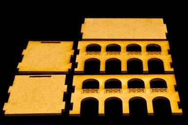 Middle East Two Story Building (MDF) - 15MMDF046 -