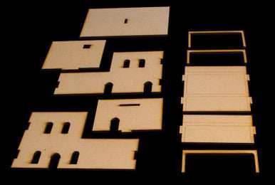 Middle East Two Story Building With Removable Roof (MDF) - 15MMDF121-R -