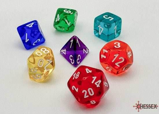 Prism Translucent GM & Beginner Player Polyhedral 7-Die Set -