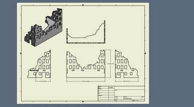 Ruined City Building (MDF) - 15MMDF252 -