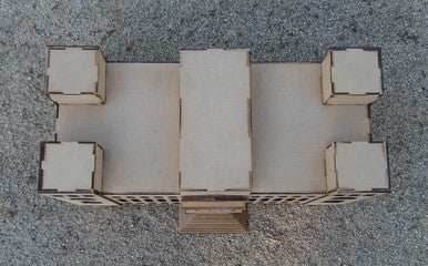 15mm WWII Government Building - Removable Top Floor (MDF) - 15MMDF350-3 -