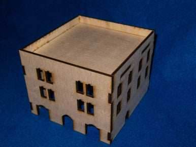 Middle East Three Story Building With Removable Roof (MDF) - 15MMDF027-R -