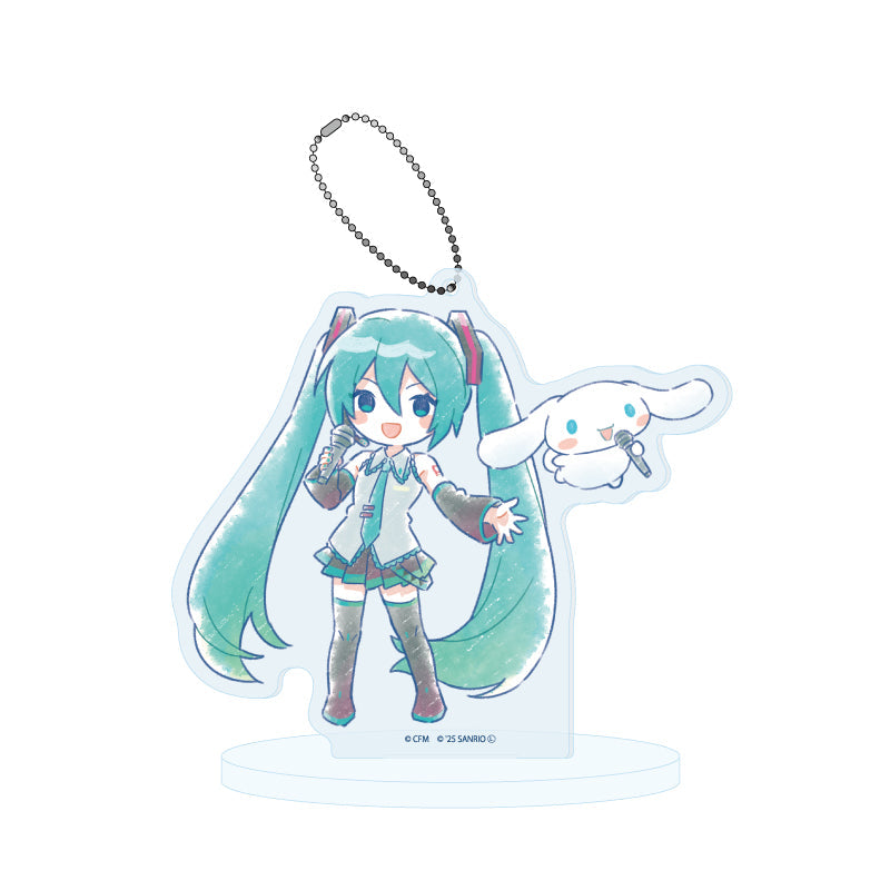 HATSUNE MIKU X CINNAMOROLL 25 GRAFF ART ILLUSTRATION ACRYLIC STAND KEYCHAIN