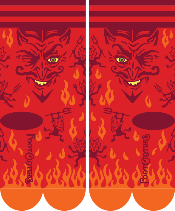 Vintage Devil Crew Socks -