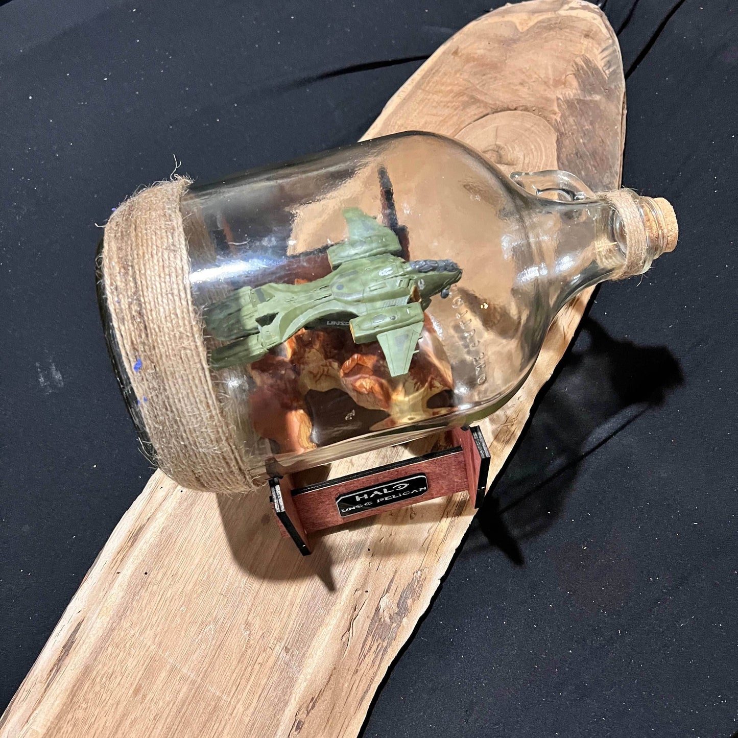 Halo Pelican Dropship Starship in a Bottle -