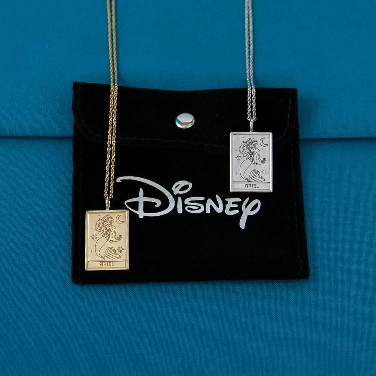 Disney X RockLove THE LITTLE MERMAID Ariel Tablet Necklace - Sterling Silver