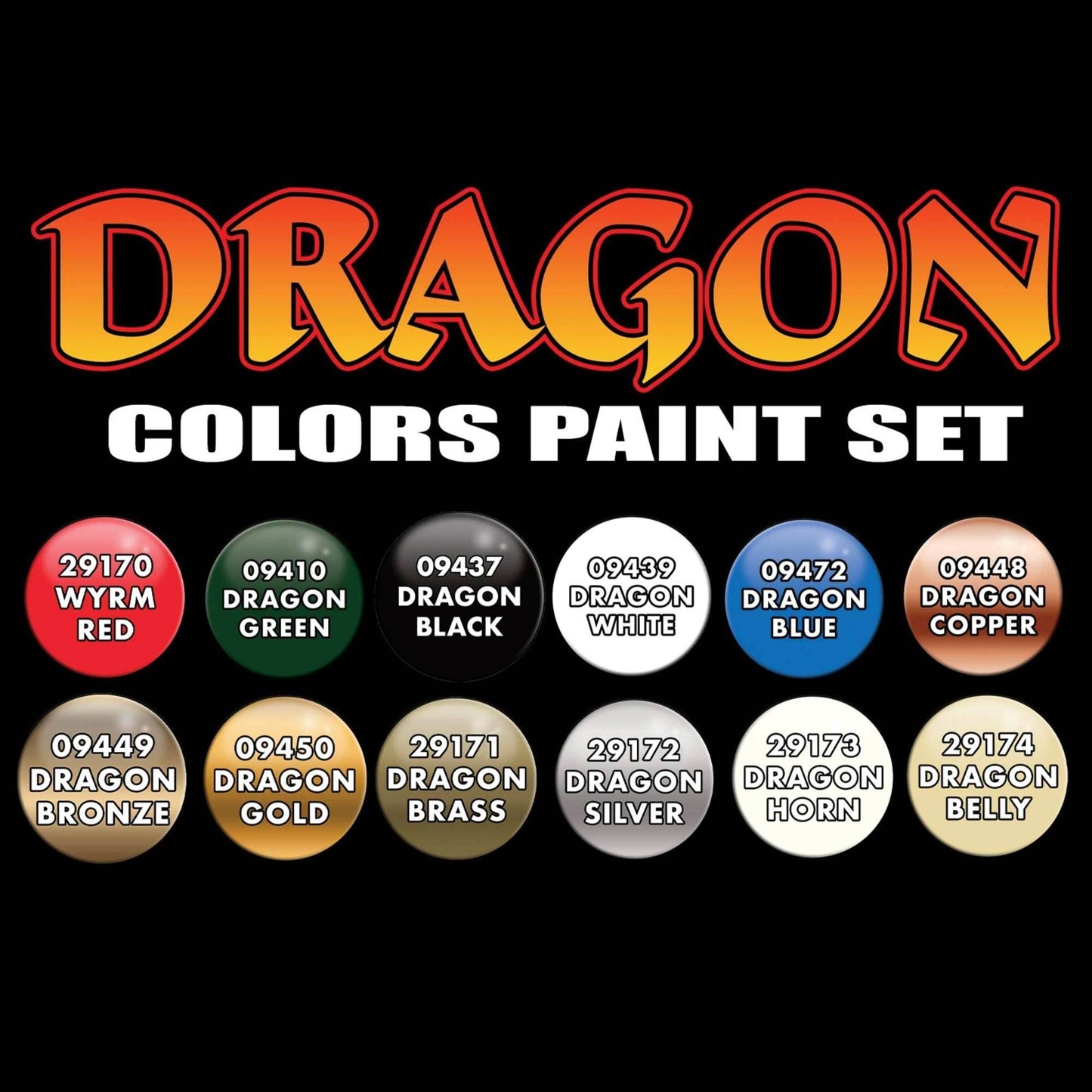Master Series Paint: Dragon Colors Paint Set -