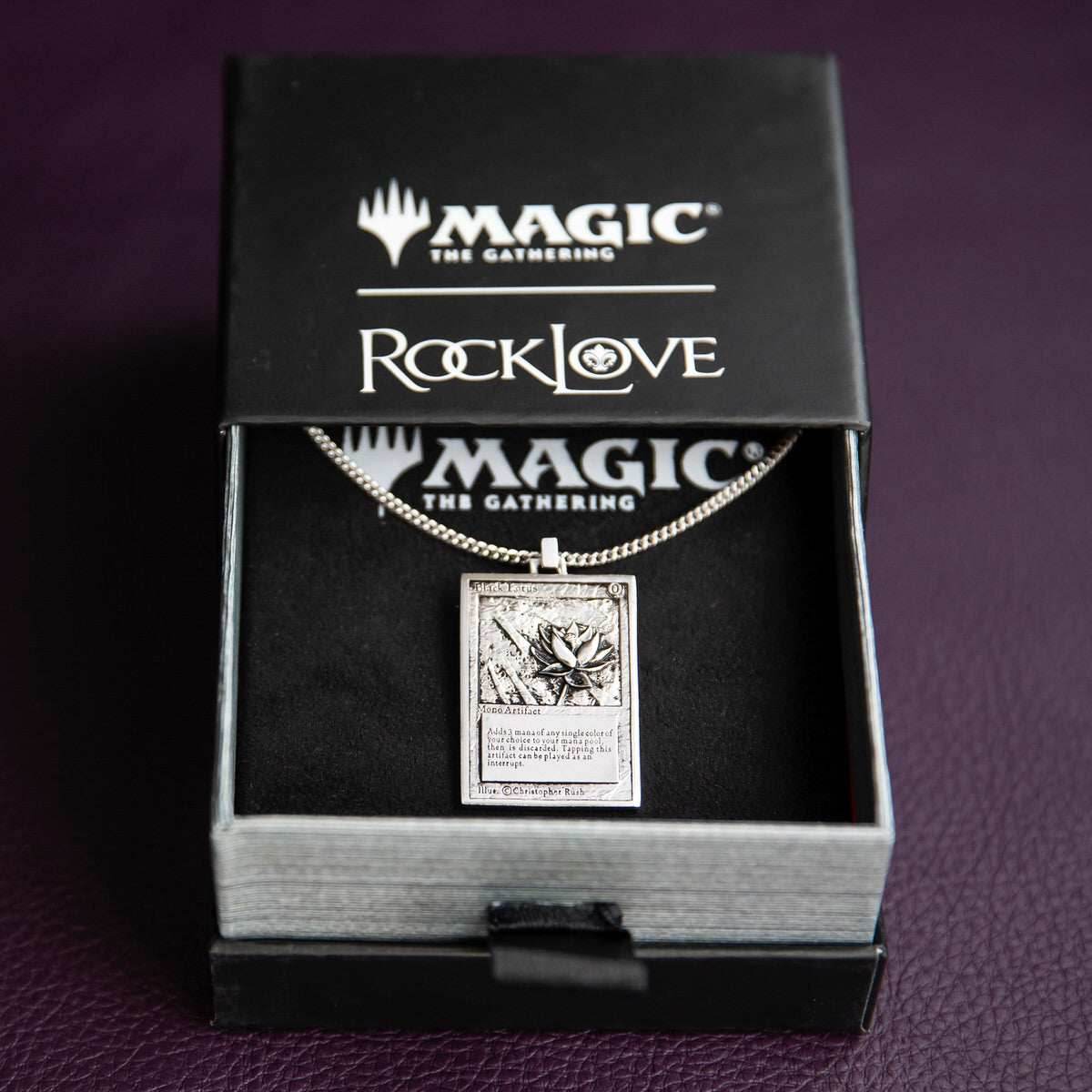 Magic: The Gathering X RockLove Black Lotus Miniature Card Necklace -