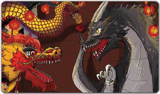 Dancing Dragons Playmat - Plain
