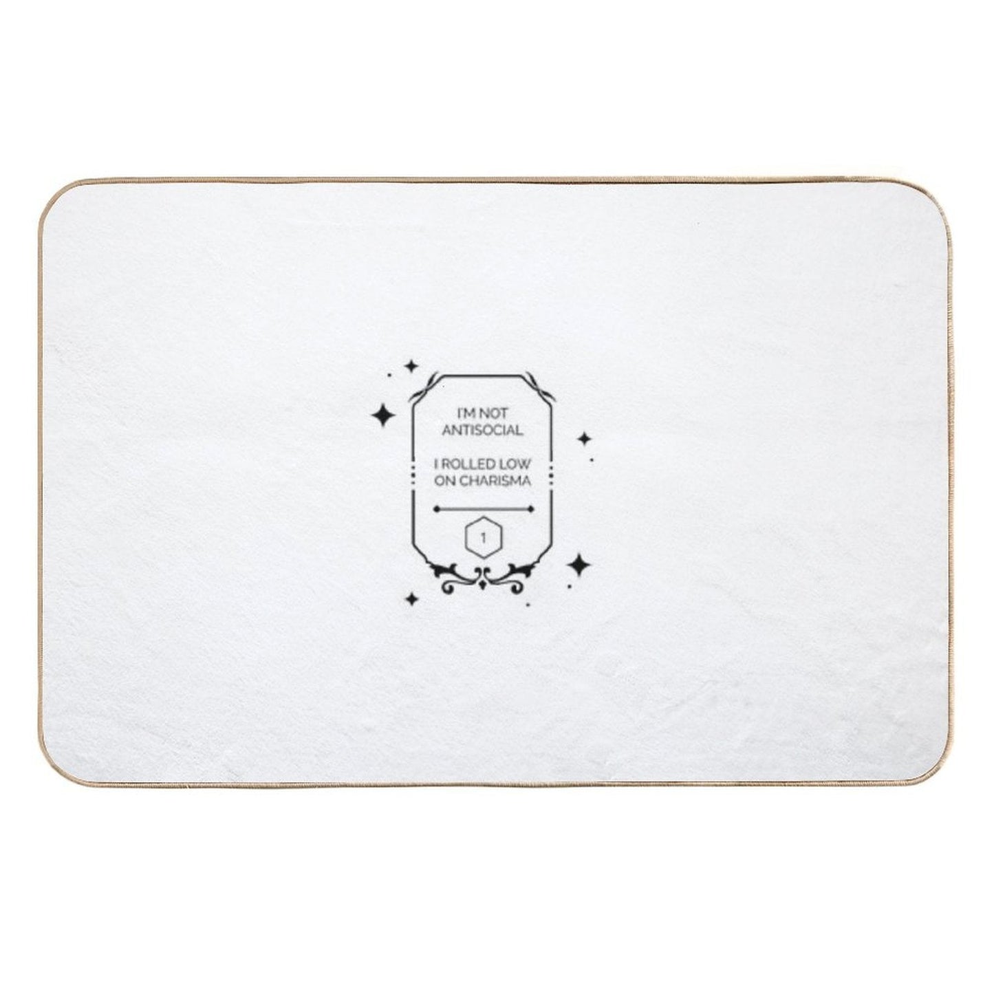 Dnd Charisma Roll D1 Fail Slip-Resistant Bath Mat
