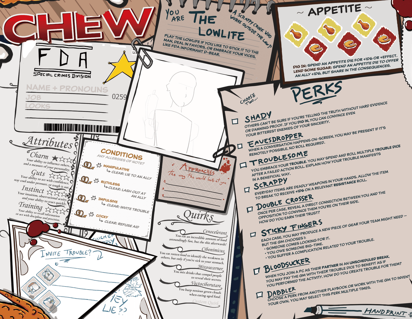 CHEW: Character Menus (RPG Supplement) -