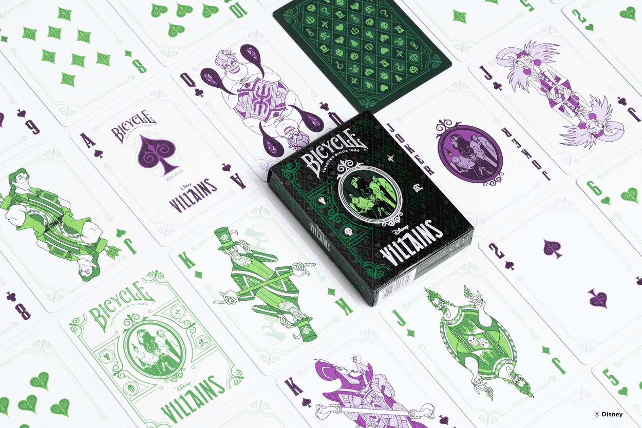 Disney Villains Inspired Playing Cards by Bicycle- Green -