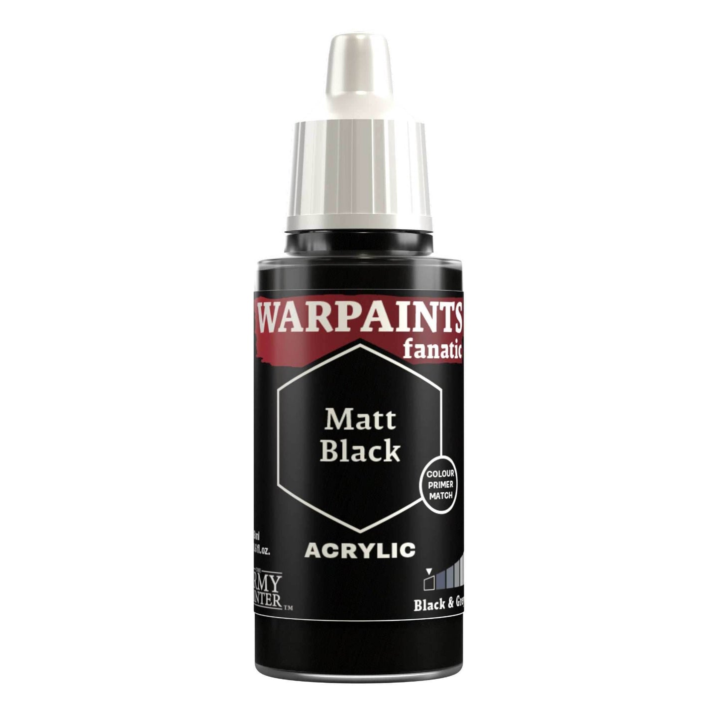 Army Painter Warpaints Fanatic: Matt Black 18ml -