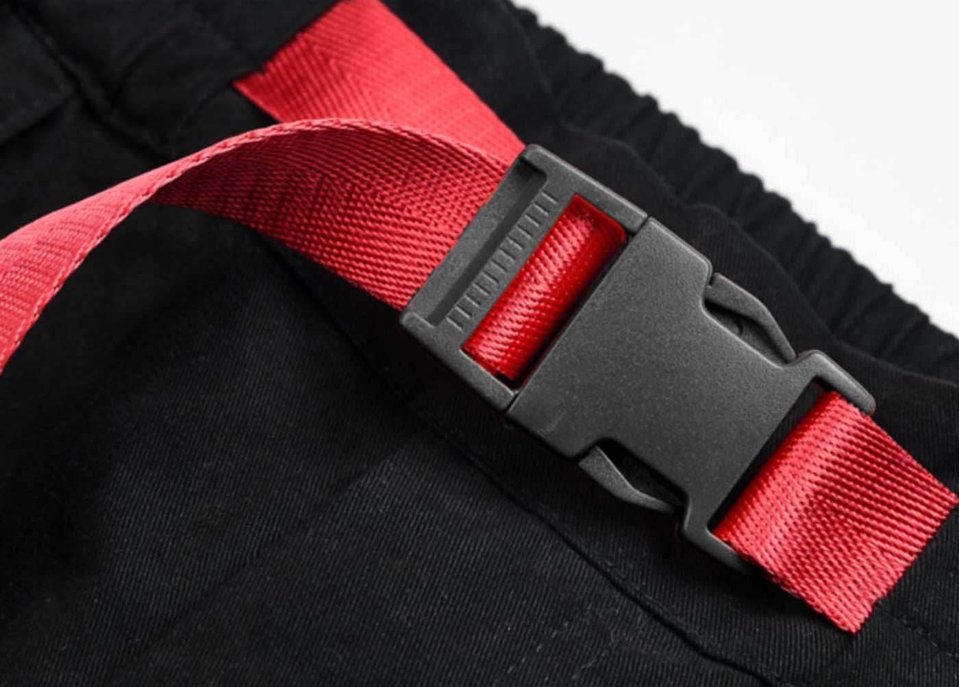 IBP332 Yin Yang Black Cargo Pants - Black / S