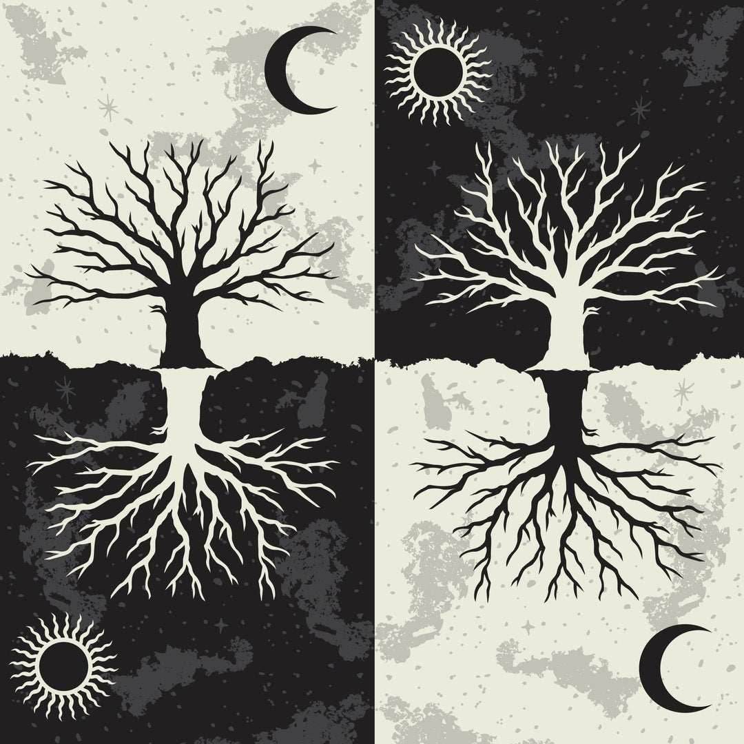 As Above So Below Tree Knee High Socks -
