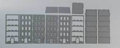 15mm European City Corner Building (Matboard) - 15MCSS115 -