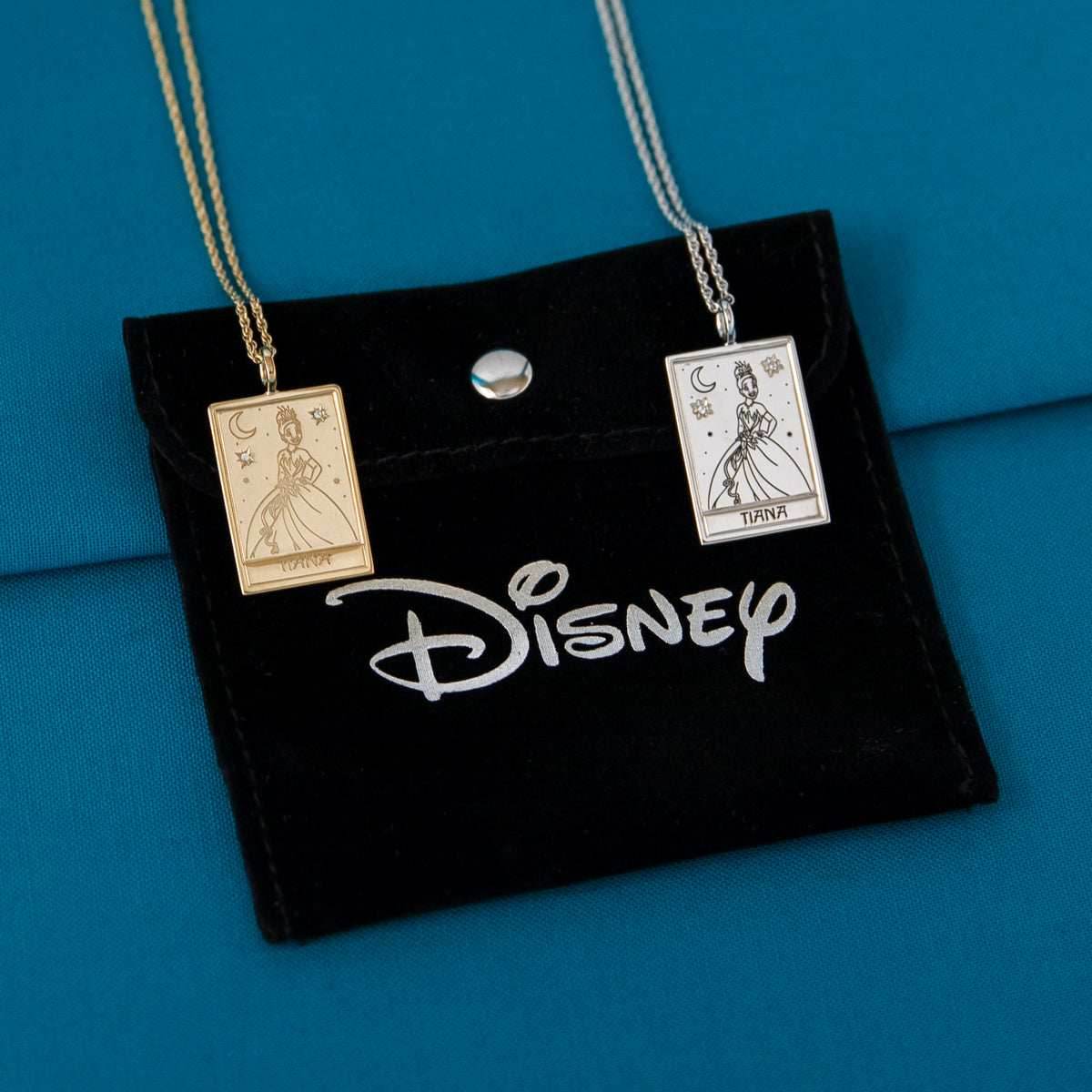 Disney X RockLove THE PRINCESS AND THE FROG Tiana Tablet Necklace - Sterling Silver