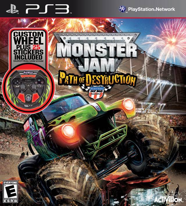 Monster Jam: Path of Destruction with Wheel (Playstation 3) - Game Manual Only