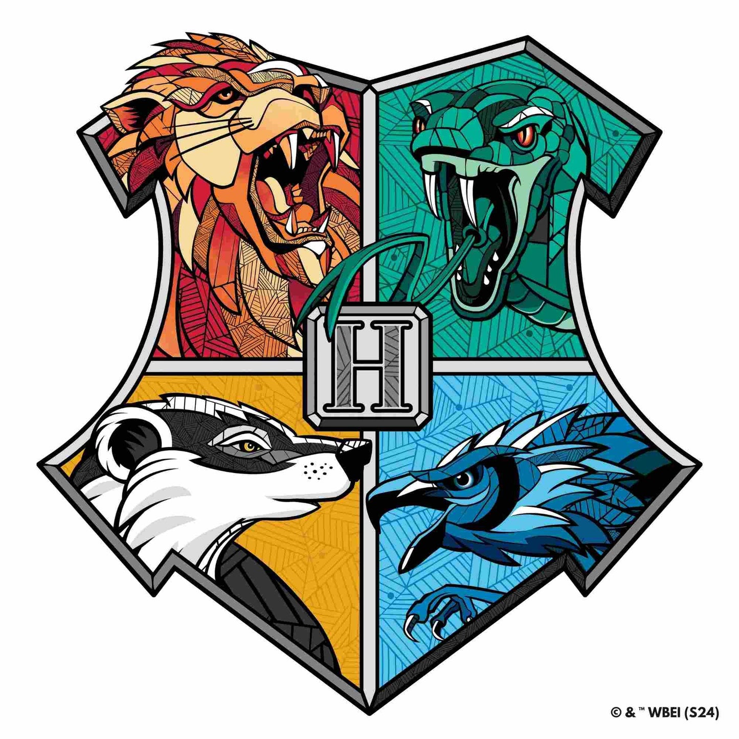 Harry Potter - Hogwarts House Prides Wooden Jigsaw Puzzle - A4 + Wooden Gift Box