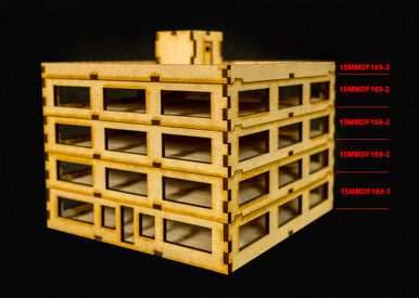 15mm Modular Skyscraper - Middle Floor - 15MMDF169-2 -