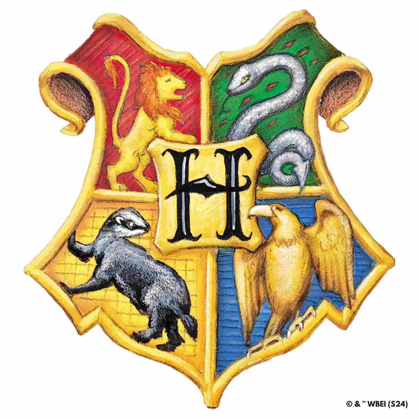 Harry Potter - Hogwarts Crests Wooden Jigsaw Puzzle - A4 + Wooden Gift Box