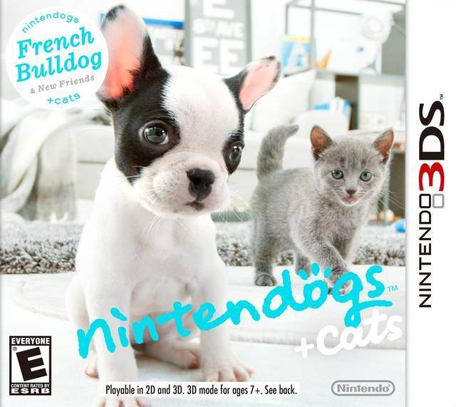 Nintendogs + Cats: French Bulldog & New Friends (Nintendo 3DS) - Game Manual Only