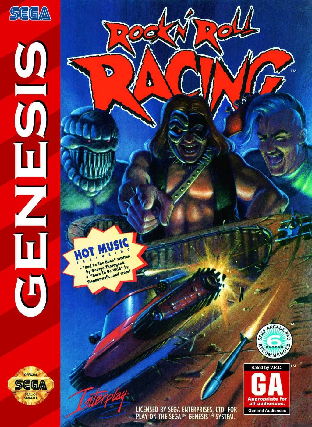 Rock 'n Roll Racing (Sega Genesis) - Game Manual Only