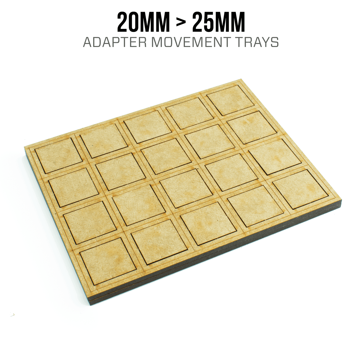 20 > 25mm Adapter Movement Trays - 2 / 1 / Blank
