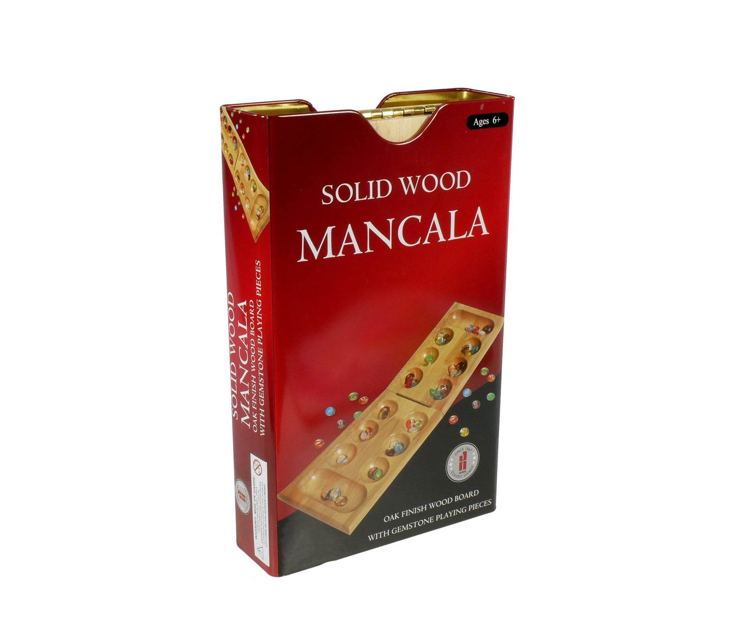 Mancala - Folding Wood Mancala in Tin Case -