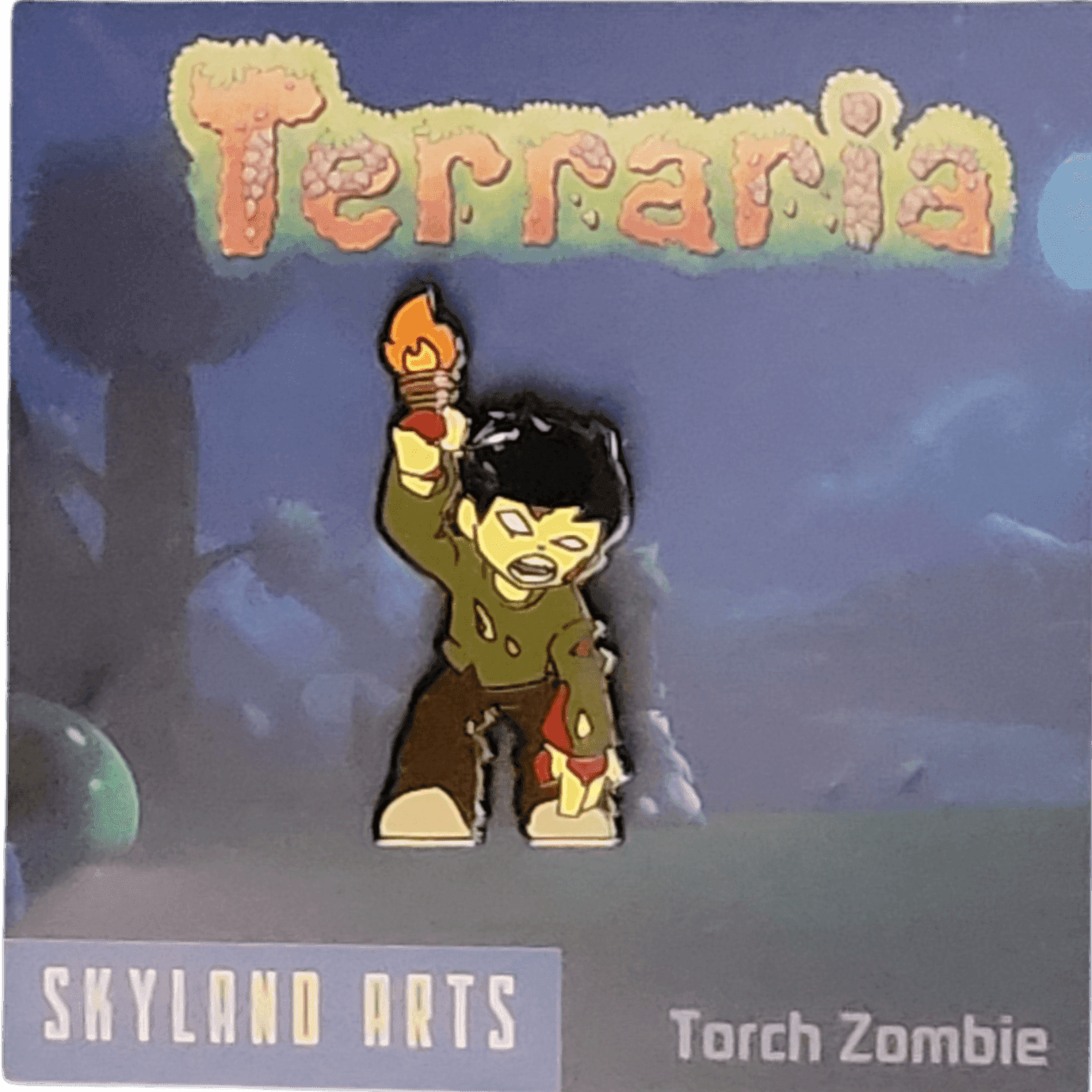 Torch Zombie Hard Enamel Pin -