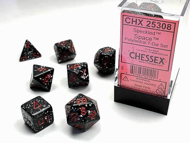 Speckled® Polyhedral Space™ 7-Die Set Dnd Dice Set CHX25346 White/Black -