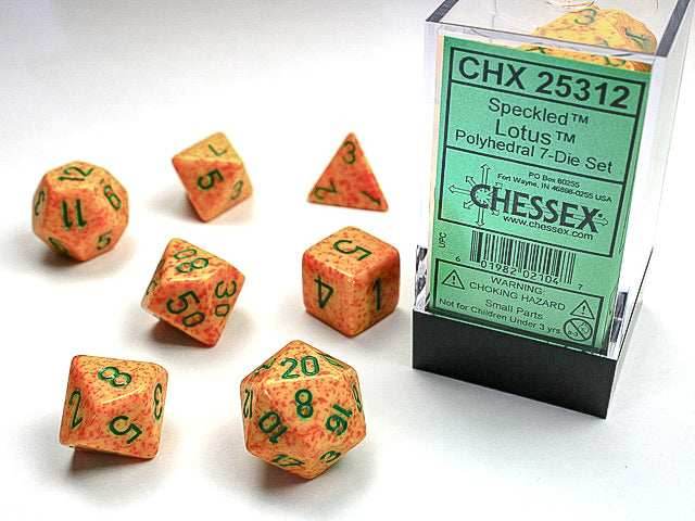 Speckled® Polyhedral Lotus™ 7-Die Set Dnd Dice Set CHX25312 Yellow/Orange -
