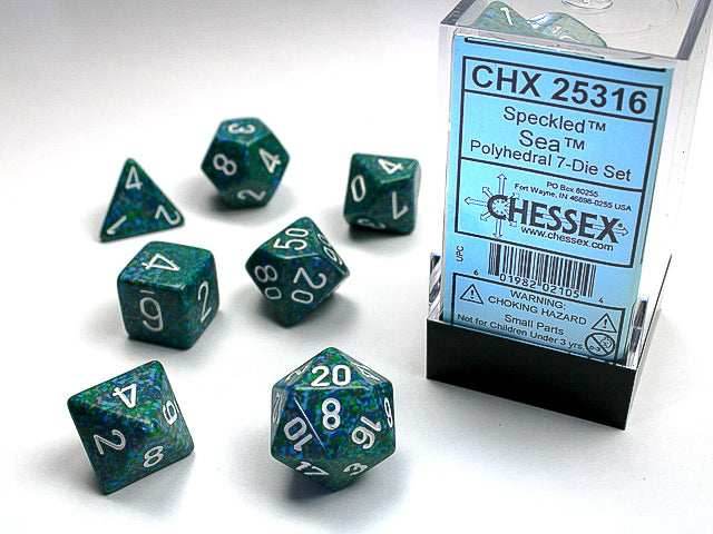 Speckled® Polyhedral Sea™ 7-Die Set Dnd Dice Set CHX25316 Blue -