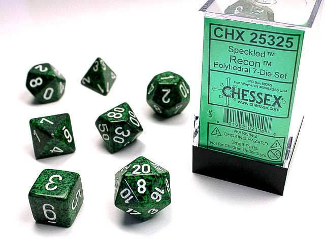 Speckled® Polyhedral Recon™ 7-Die Set Dnd Dice Set CHX25325 Green/Black -