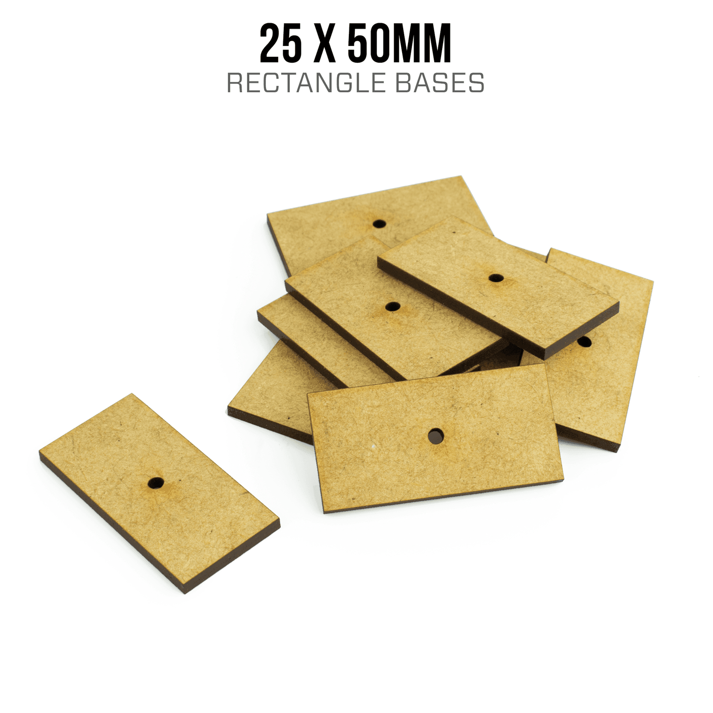 25 x 50mm Rectangle Bases - Blank