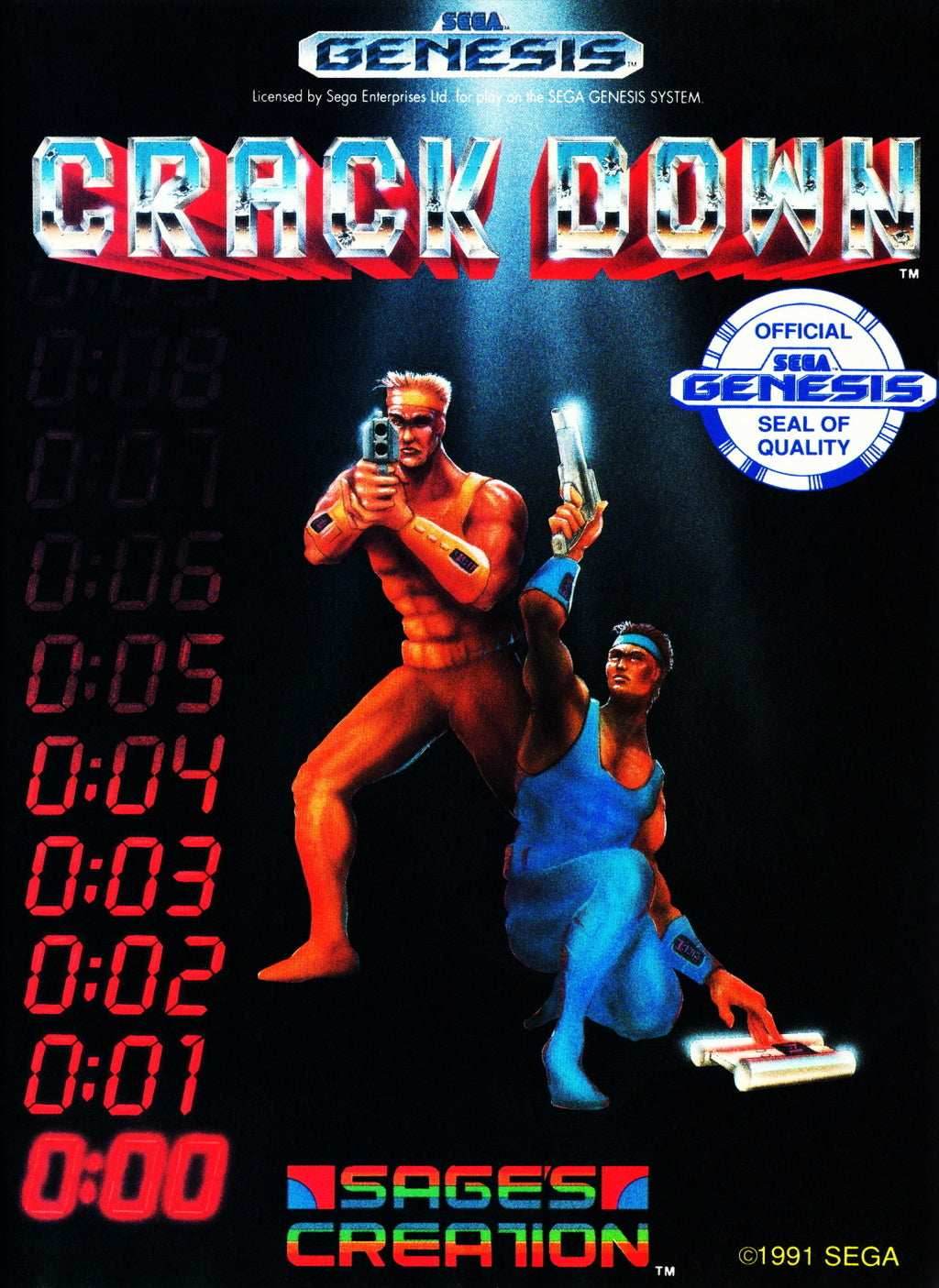 Crack Down (Sega Genesis) - Game Manual Only