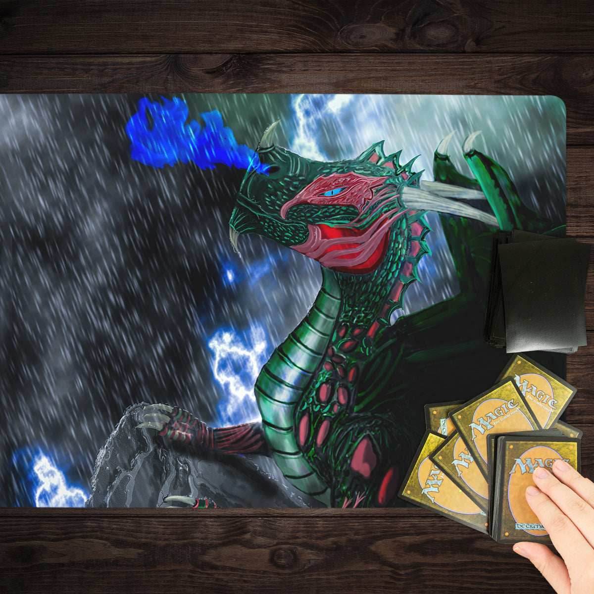 Thunder Storm Dragon Playmat - Standard Playmat / Plain
