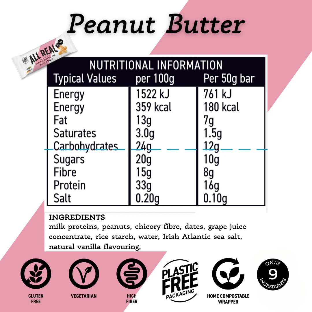 Peanut Butter Protein Bar 50g x 12 bars