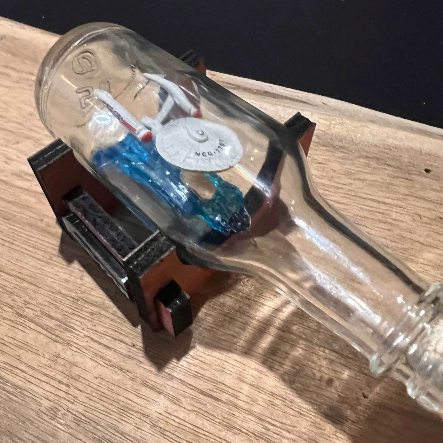 Star Trek USS Enterprise NCC-1701 in a Shot Bottle -