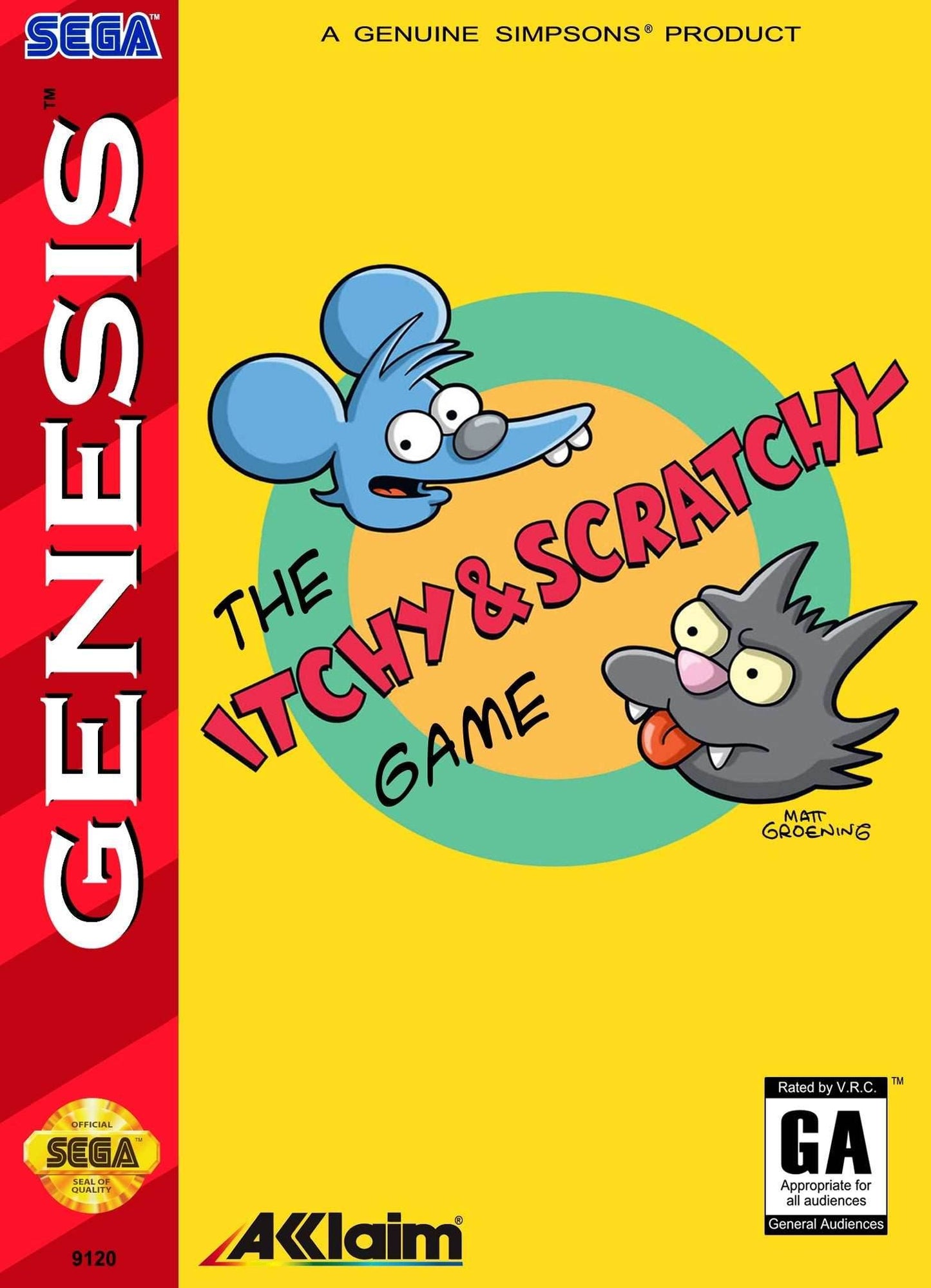 The Itchy and Scratchy Game (Sega Genesis) - Game Manual Only