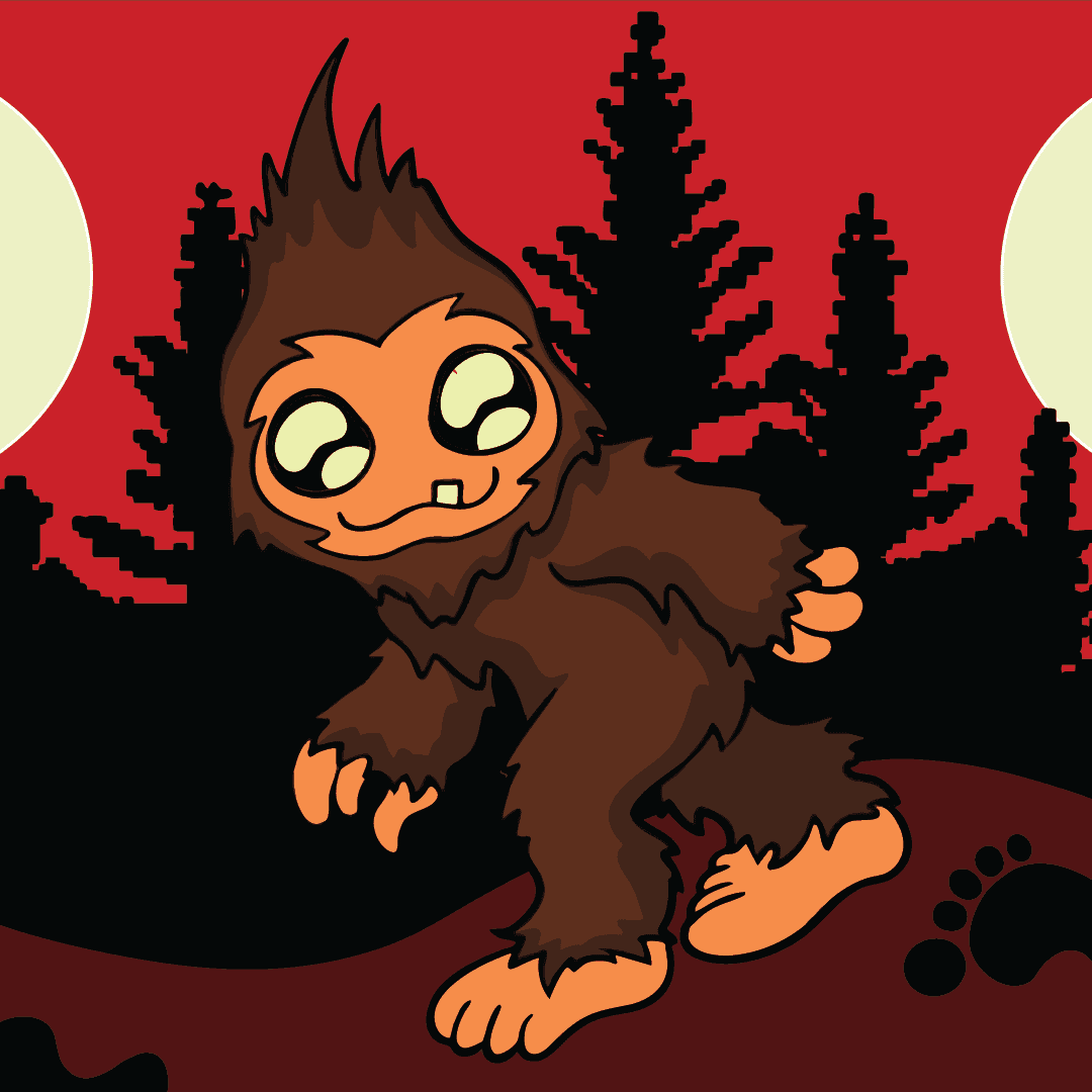 Cute Bigfoot Crew Socks -