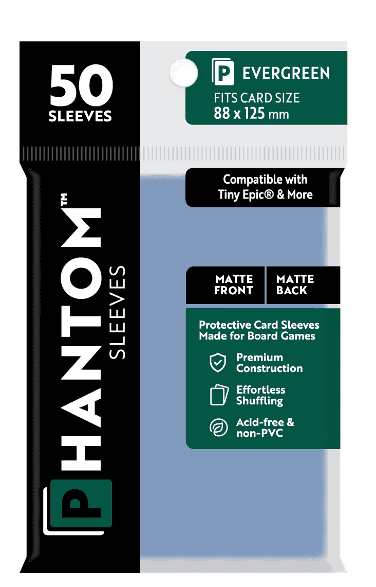 Phantom Sleeves: Evergreen Size (88mm x 125mm) 50 ct - Matte Front / Matte Back