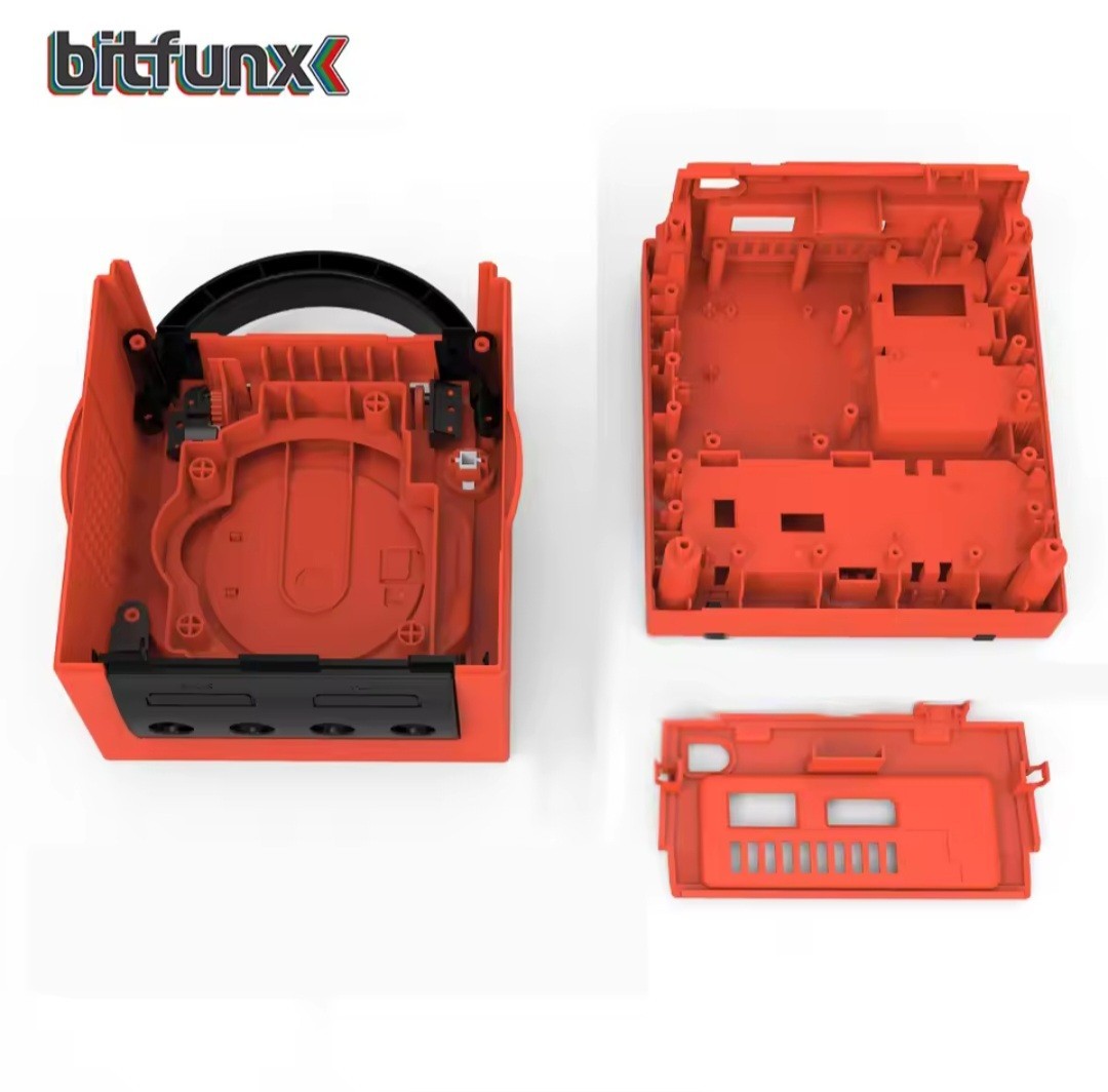 Gamecube Full Replacement Console Shell Housing Orange and Black