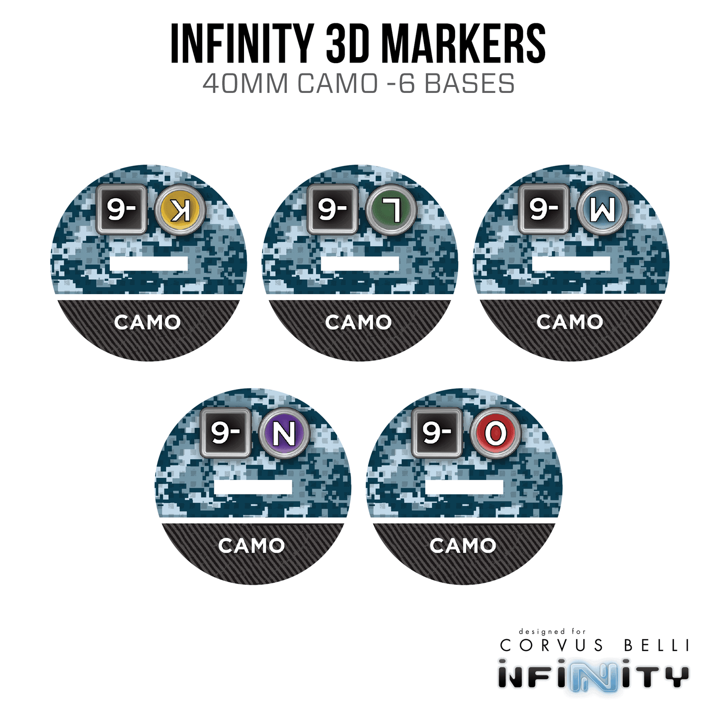 Infinity 3D Markers: Anathematic (40mm Camo -6) - K