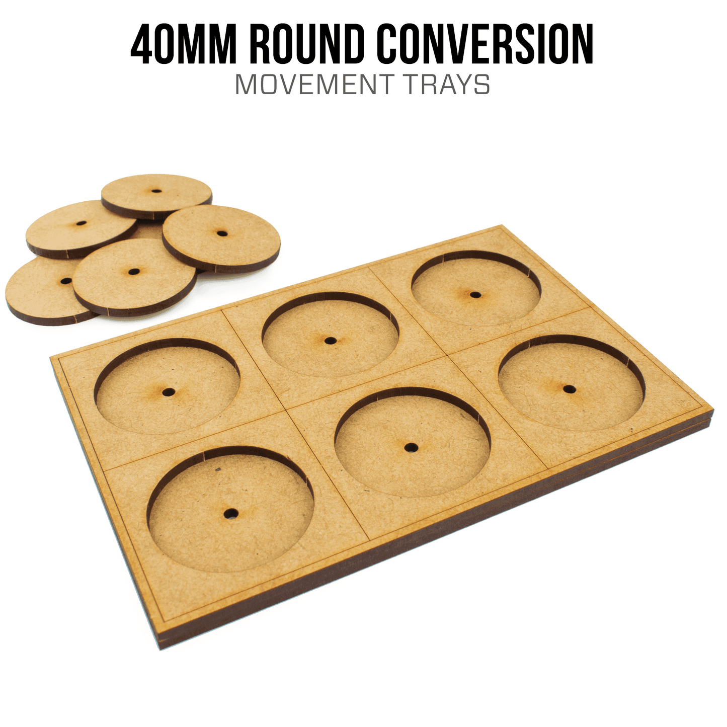 40mm Round Conversion Trays - 1 / 3 / Blank