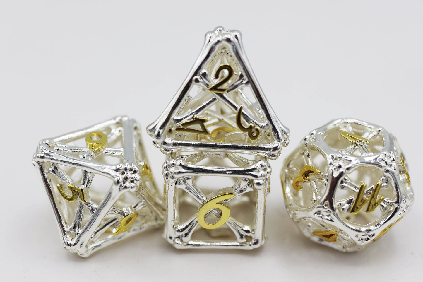 Holy Bones - Hollow Metal RPG Dice Set -