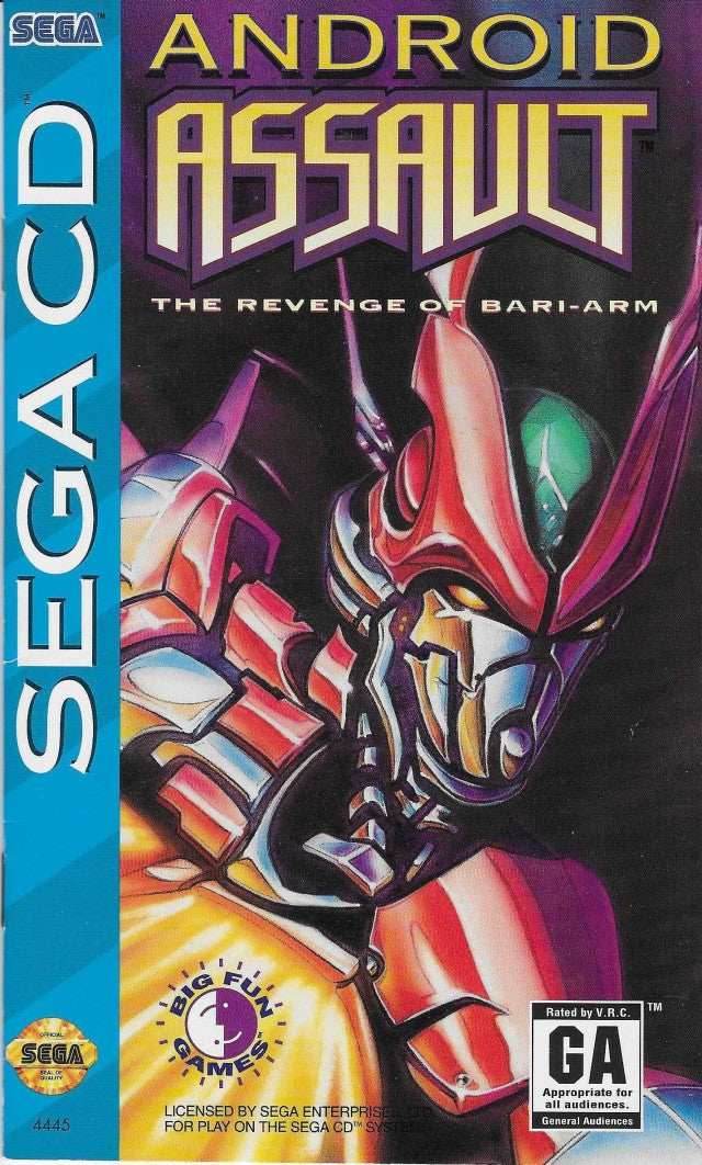 Android Assault: The Revenge of Bari-Arm (Sega CD) - Game Manual Only