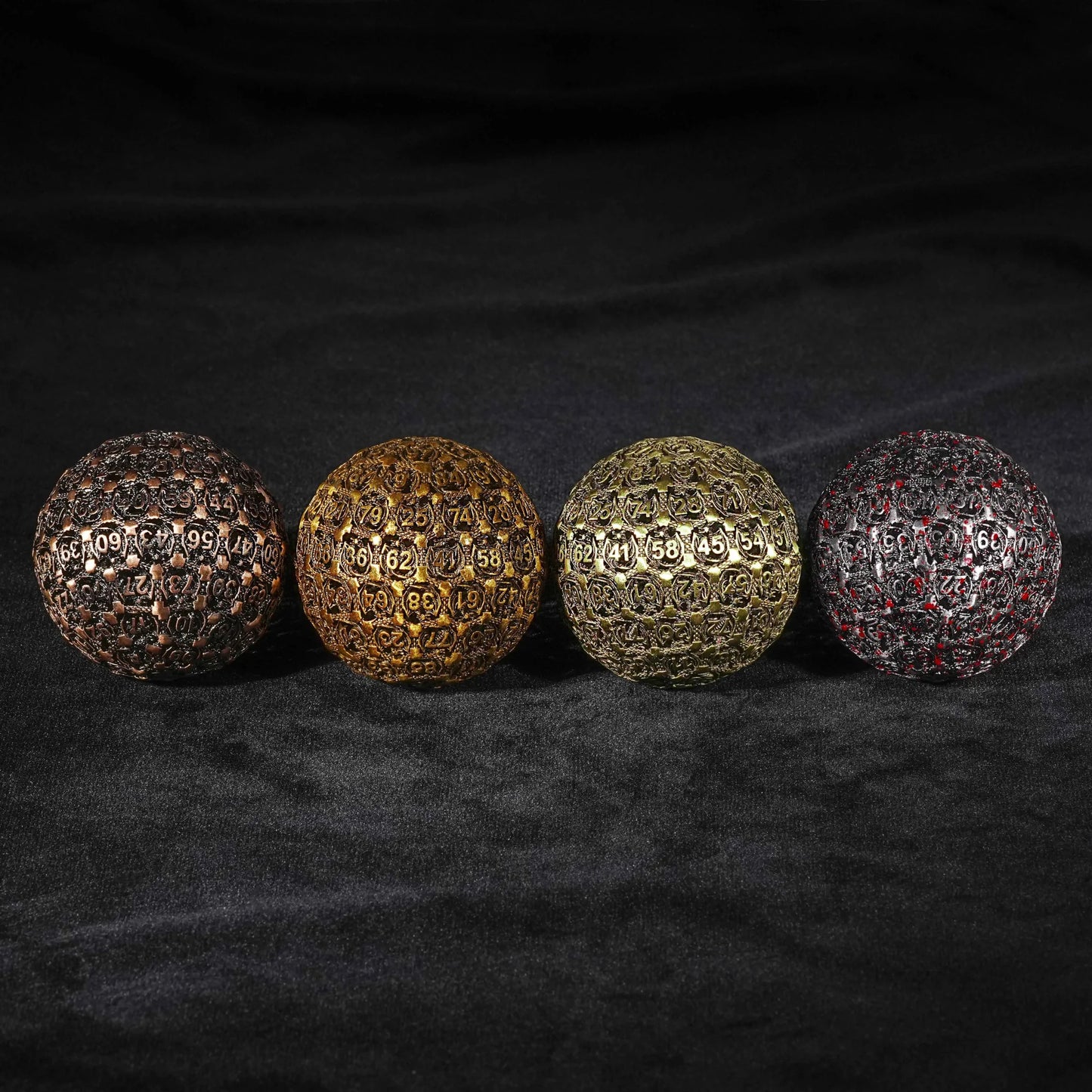50mm red copper 3D Dragon Ball DND dice metal hollow D100 dice