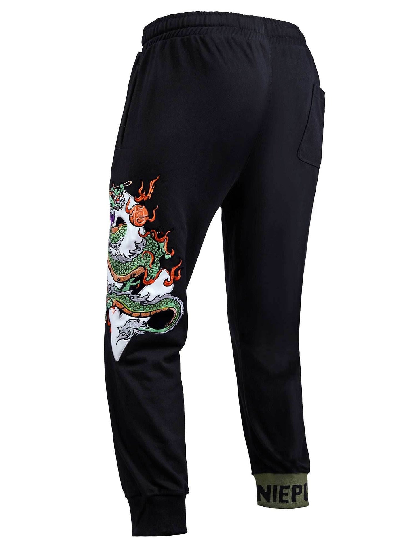 YEP6 Cloud Dragon Embroidery Sweatpants - S