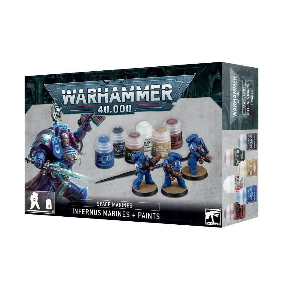 Warhammer 40K: Space Marines - Infernus Marines + Paints Set -